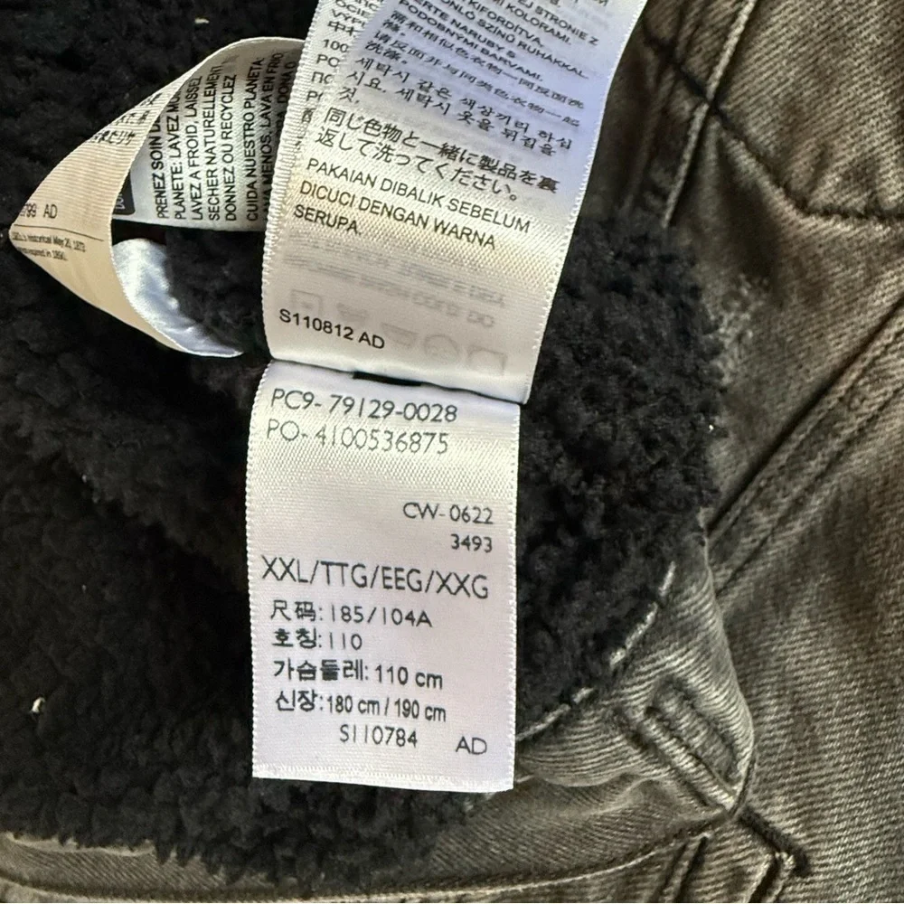 Levi's Vintage Fit Sherpa Trucker Jacket Black Stonewash Mens Size XXL